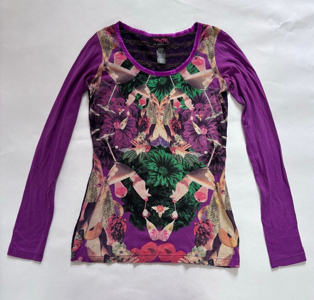 Vintage Y2K Custoline 1 Long Sleeve Fitted Shirt Dopamine Maximalist Barcelona